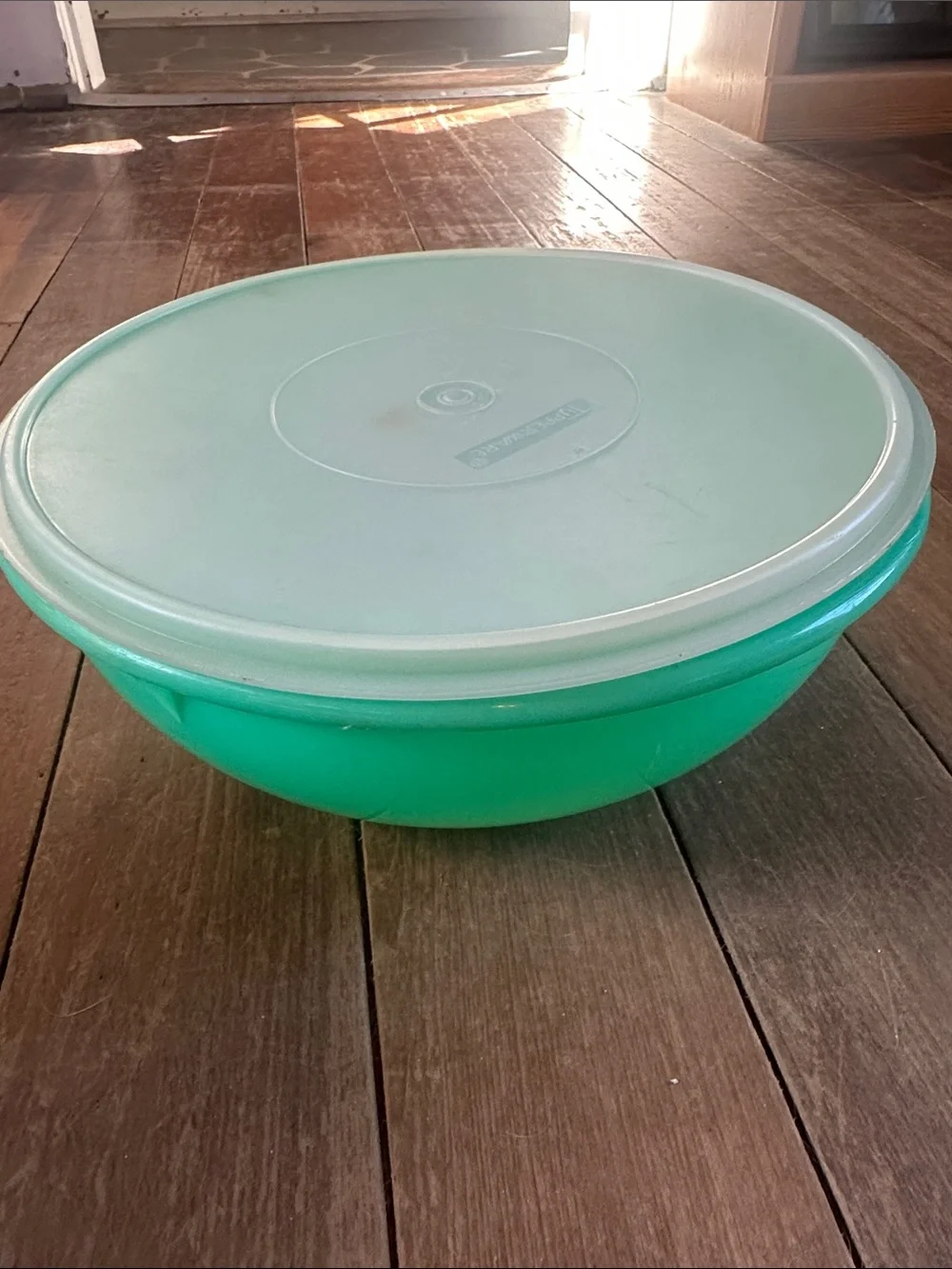 Vintage green Tupperware large bowl